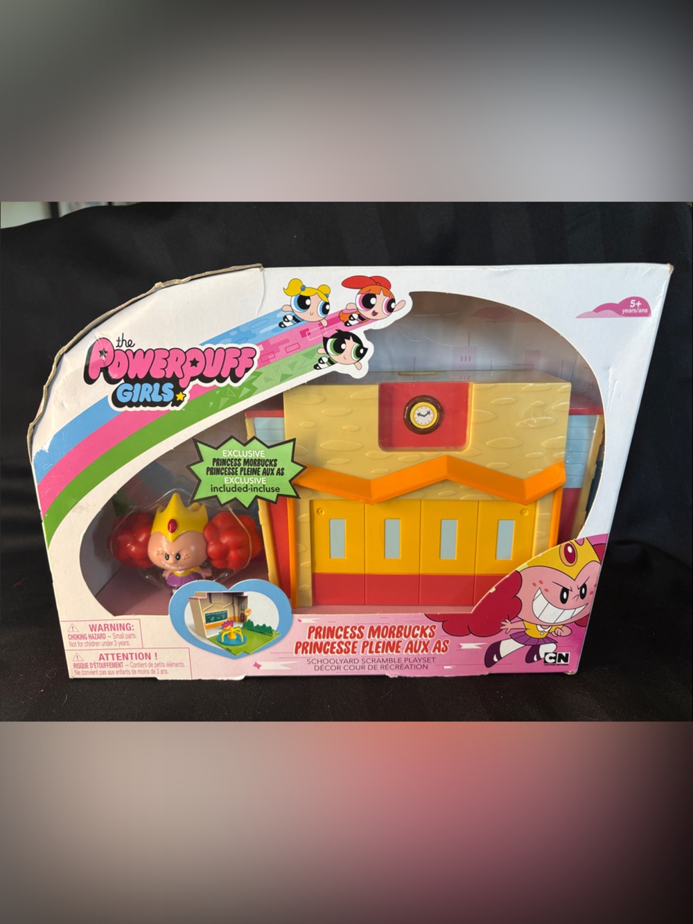 🔥 VINTAGE, POWERPUFF GIRLS PRINCESS MORBUCKS SCHOOL YARD SCRAMBLE PLAYSET.